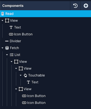 Components tree